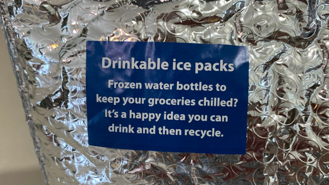 Drinkable ice packs